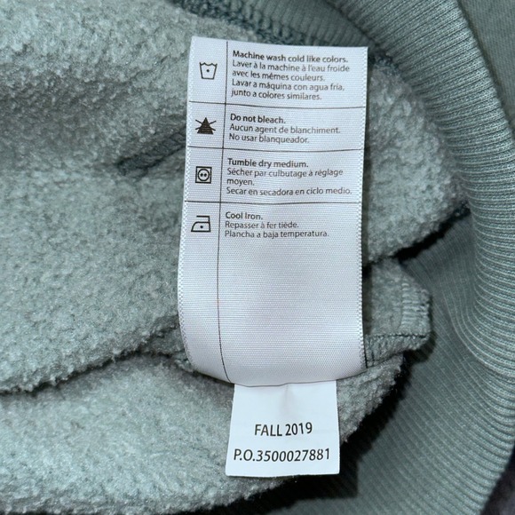 Carhartt Relaxed Fit Hooded Sweatshirt Light Green Womens L 12/14 102790 - Picture 8 of 9